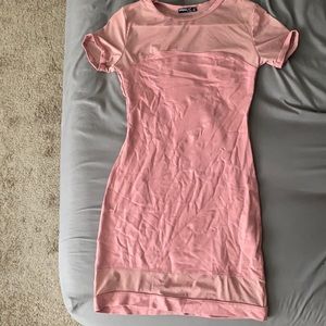 Mauve pink shirt body dress